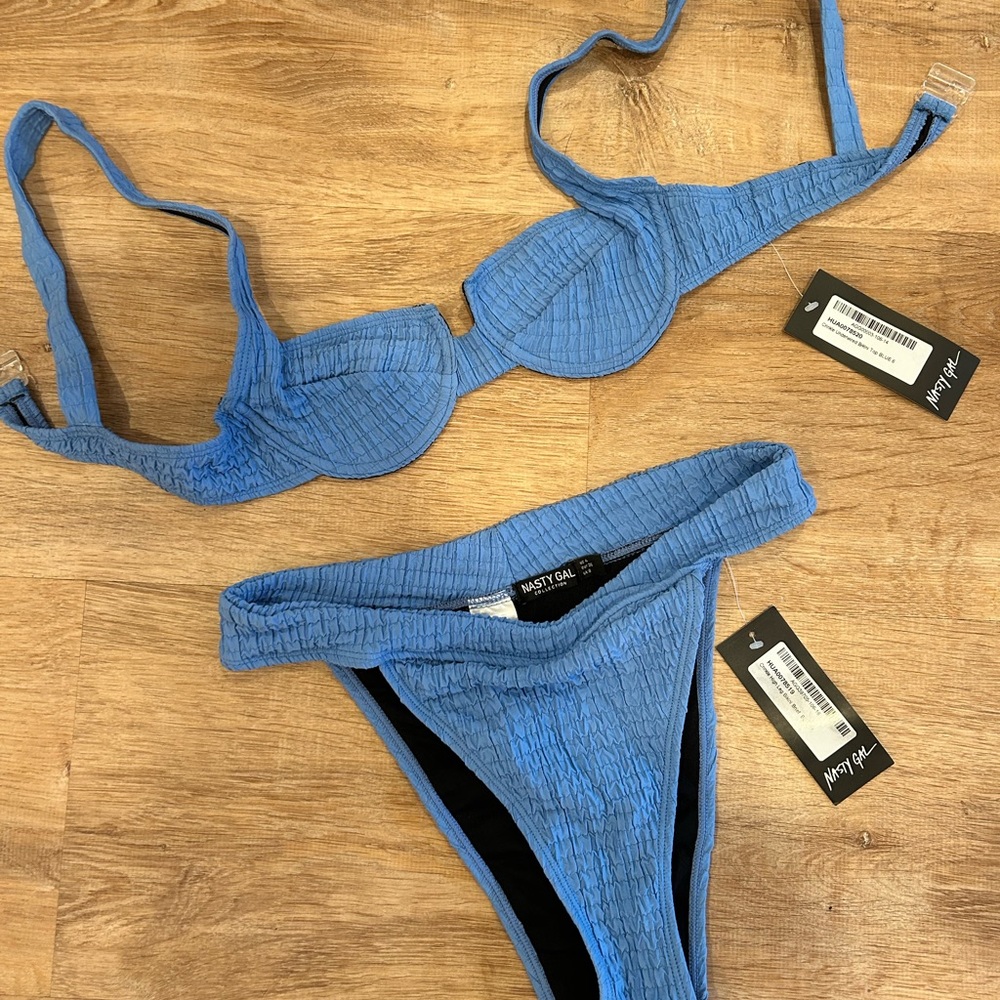 Nastygal NWT blue bikini